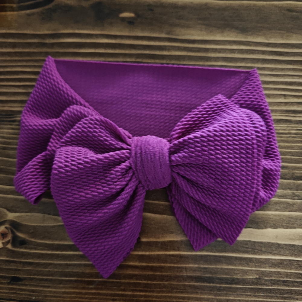 Purple Bow Headband
